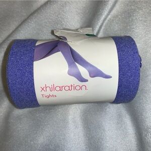 Xhilaration purple space heathered Tights juniors size medium duchess blue